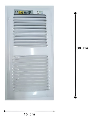 Rejilla De Ventilación Vertical 15x30 Aprobada 200 Cm2 Ib