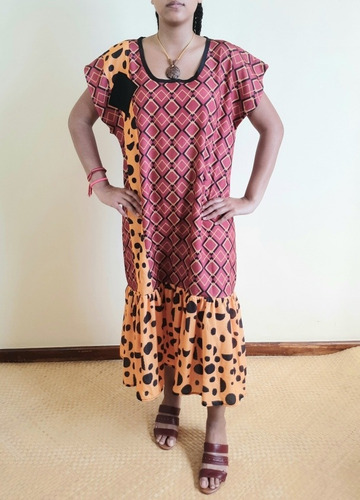 Imagem 2 de 5 de Vestido Feminino Médio Tecido Atma