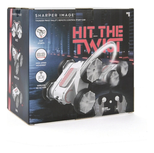 Coche Acrobático Rc Cyclone Twister De Sharper Image Blanco Thunder Twist Rally