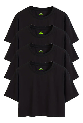 Pac De Playera Corta De Dama Crop Top Fit Ombligera Algodon