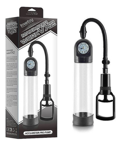 Bomba Accu-Meter Pro - Bomba manual para el pene con mango