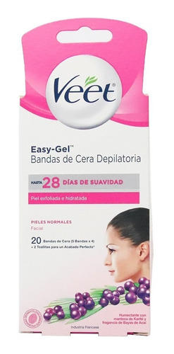 Veet Bandas Depilatorias Faciales X20 Piel Normal