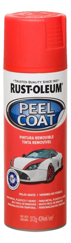 Pintura Para Autos Aerosol Peel Coat Rust Oleum Colores Color Rojo Mate