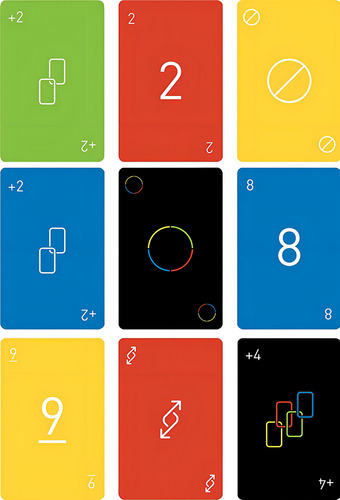 Juego De Cartas Uno Minimalista De 2 A 10 Jugadores