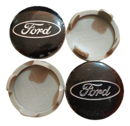 Tapas Llanta Central Ford 4 Unidades 54 Mm Negras