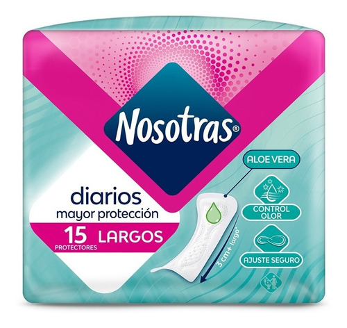 Nosotras Protectores Diarios Largos X 15 Unidades