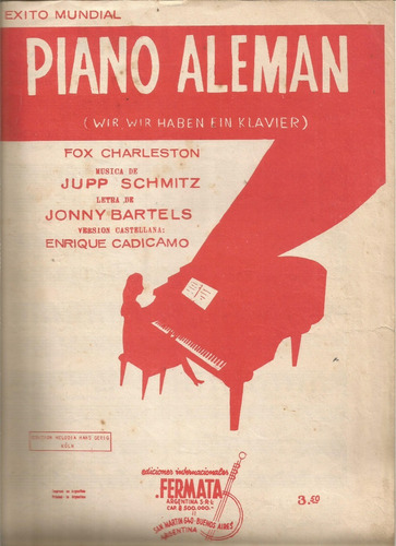 Partitura Piano Alemán  Fox Charleston 