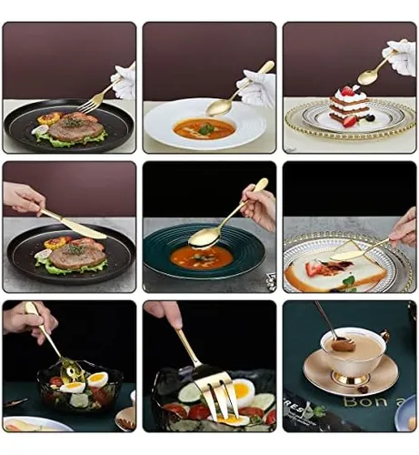 Kyraton Gold Silverware Set 45 Piezas Servicio Para 8, Titan