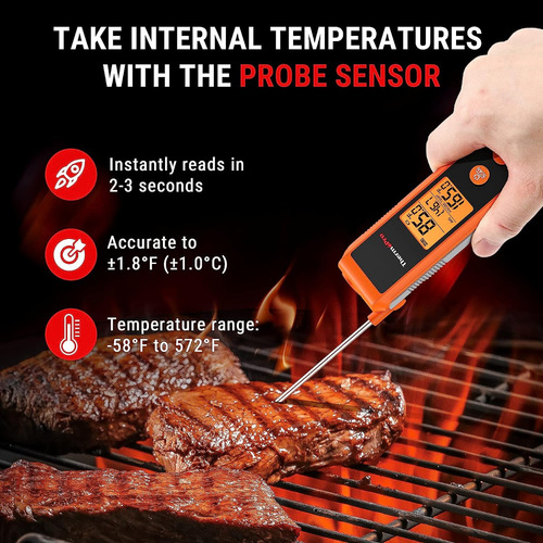 Termometro Cocina 2 En 1 Thermopro Tp420 Sonda / Infrarrojo