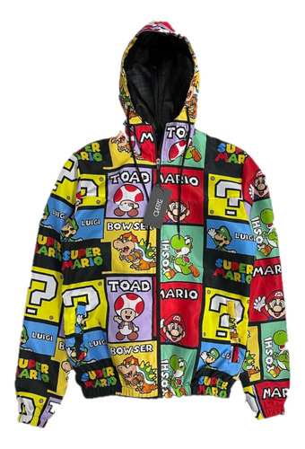 Rompevientos Estampado Mario Bross Cubic Unisex Over12