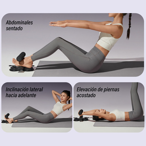 Base Ejercicio Abdominal Portátil 2 Ventosa Ajustable Altura