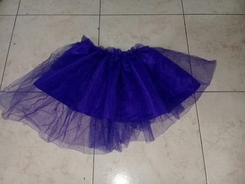 Pollera Violeta Tutu Tul 40_45 Cms Adulto 