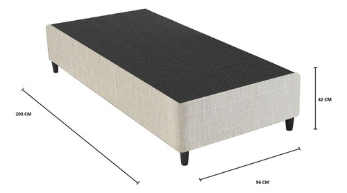 Base Box Sommier Solteirão 96x203 Columbus Inducol Cr35245b Cor Bege