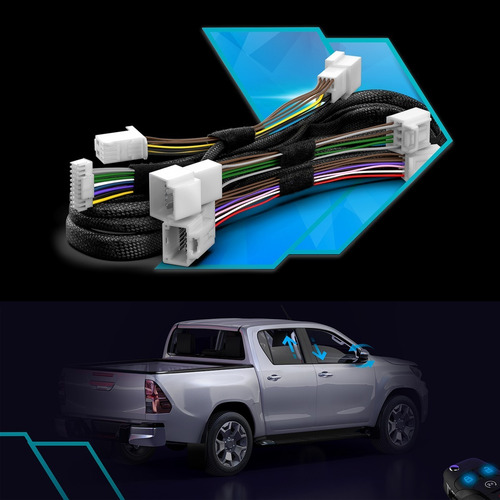 Imagem 5 de 5 de Rebatimento + Módulo Subida Vidro Toyota Hilux Nova 2021