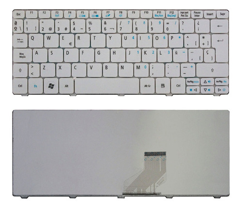 Teclado Acer One 521 Pav70 Ze6 Ze6a Ze7 Blanco Español