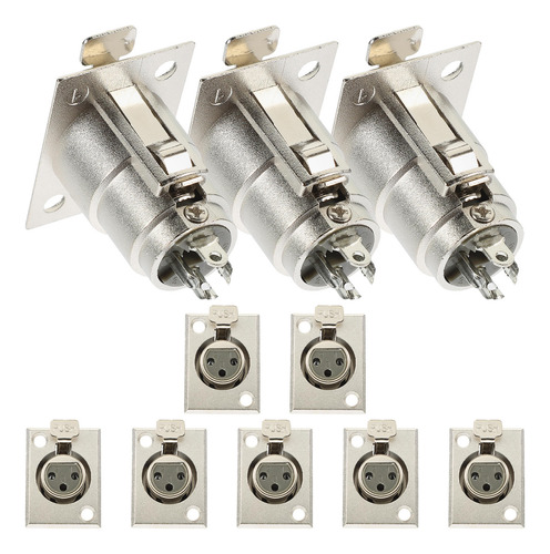 Conector Hembra De 3 Pines Para Panel De Chasis, 10 Unidades