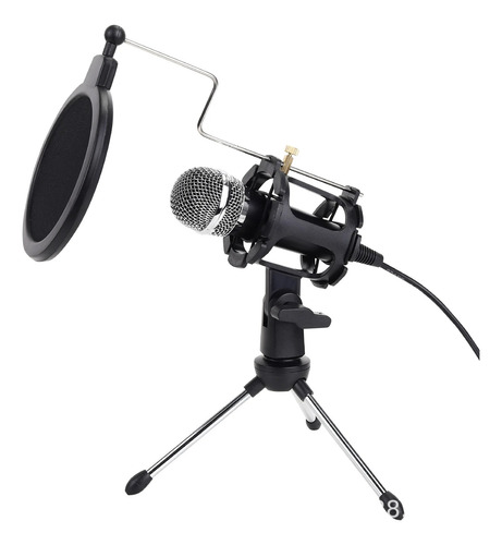 Kit Microfono Con Condensador Y Tripode Streaming Grabacion