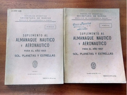 Suplemento Al Almanaque Náutico Y Aeronáutico Para El Año 19