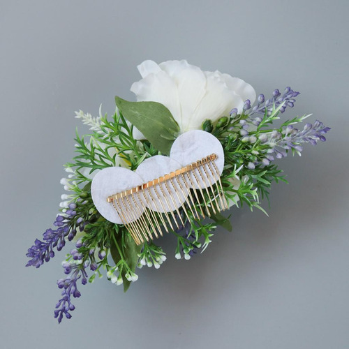 Peines Nupcial Diademas De Flores Artificiales Accesorios De