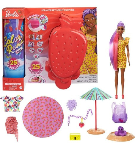 Barbie Color Reveal 25 Sorpresas Con Aroma A Fresas 