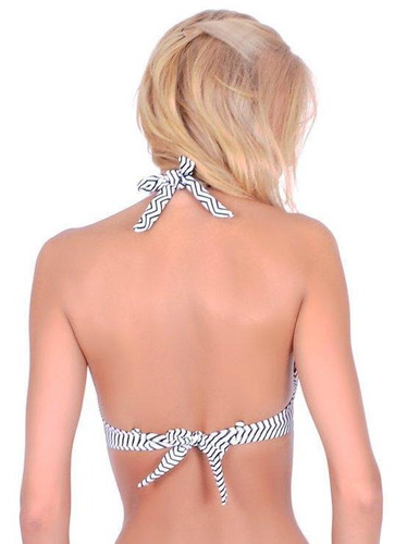 Bikini Sostén Con Barba Y Relleno Estampado Fucsia Bikini Sostén Con Barba Y Relleno Estampado Fucsia