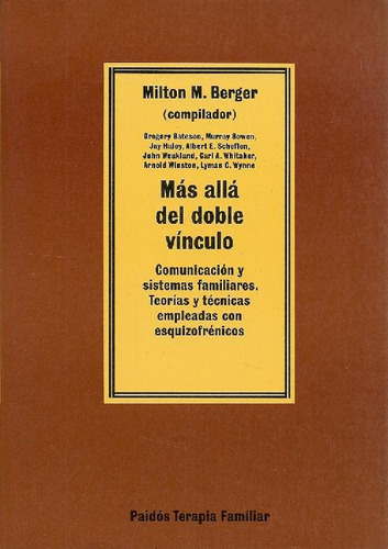 Libro Más Allá Del Doble Vínculo De Milton Berger