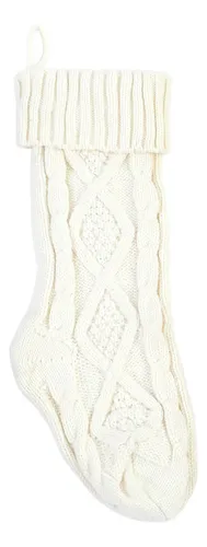 Calcetín Navideño, Bolsa De Lana Tejida Para Caramelos