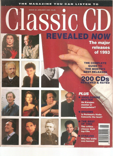 Revista Classic Cd Nº 33 January 1993