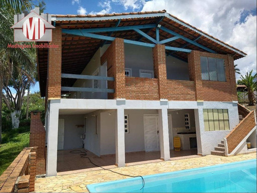 Belíssima Chácara Com 04 Dormitórios, Piscina, Internet À Cabo, Pomar, Próxima Da Cidade, À Venda, 1000 M² Por R$ 410.000 - Pinhalzinho/sp - Ch0806