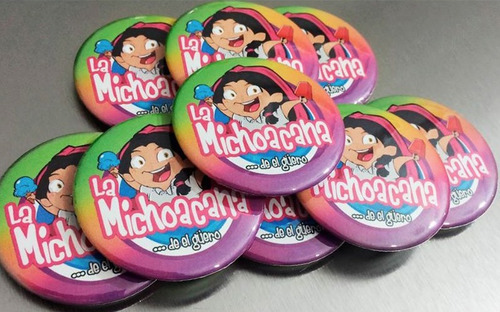 Imagen 2 de 7 de Pack 25 Fotobotones Pines Publicitarios 7.6 Cms - 3 Pulgadas