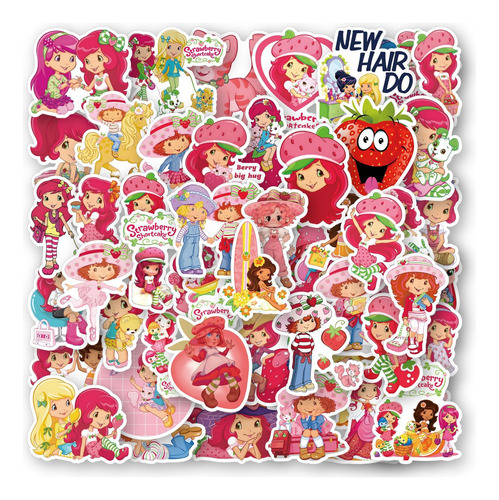 Rosita Fresita Cute 50 Calcomanias Stickers Pvc Vs Agua