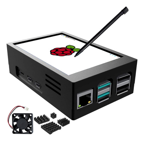 Pantalla Táctil 3.5 Cuqi Para Raspberry Pi 5 Con Caja
