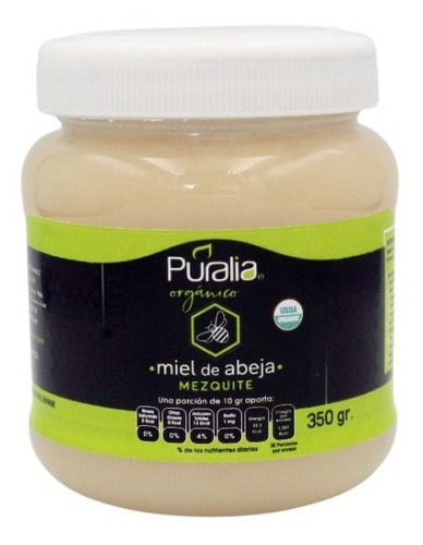 Miel Orgánica Puralia Mezquite Tarro 350gr. 