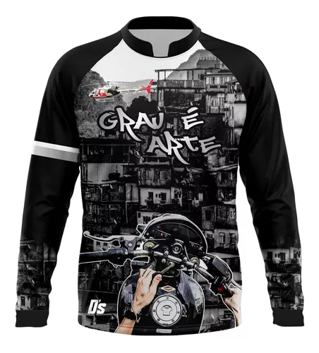 Camisa De Grupo De Moto Grau É Arte 244 Não É Crime