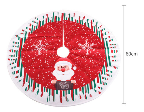 Y Falda De Árbol De Navidad De 80 Cm, Doble Capa Con Motivos