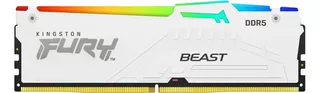 Memoria 16gb Ddr5 5200mhz Kingston Fury Beast White Rgb Cl40