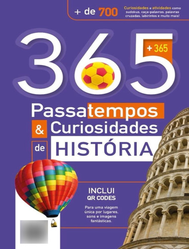 365 Passatempos E Curiosidades De Historia, De Editora Pe Da Letra., Vol. 1. Editorial Pe Da Letra, Capa Mole, Edição 1 Em Português, 2022