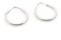 Comprar Aros Oro 18k Blancos Argollas - Aros De Oro Cubanos 0.4 Grs