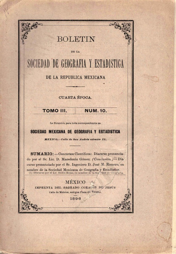 Boletin Sociedad Geografia_y Estadistica #10, 1896