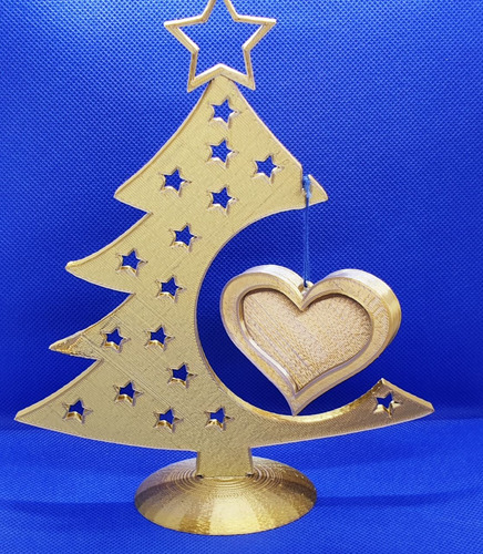 Arbol Con Estrella Y Detalle En Marco De Corazon Con Foto