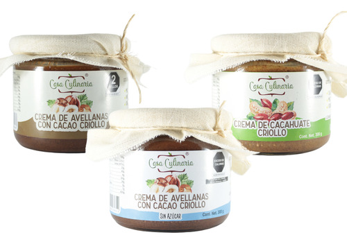 Crema Avellanas Con Cacao Criollo Sin Azucar (12 Pack)
