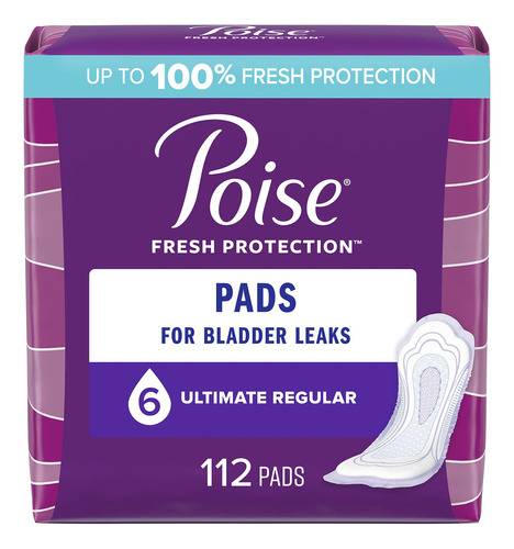 Poise Almohadillas De Incontinencia Para Mujer, Maxima Absor