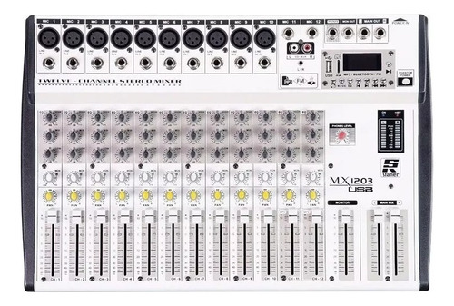 Mesa De Som Staner Mx-1203 12 Canais Usb Fm Bluetooth