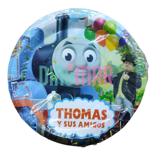 Tren Thomas. Kit Fiesta Para 30 Niños, Platos Thomas 