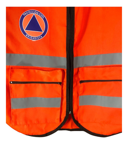 Chaleco Naranja Brigada Repliegue Y Evacuación Con Logotipo
