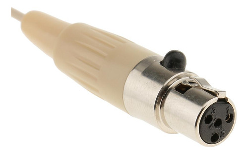 Mini Micrófono Xlr 4 Pines Beige