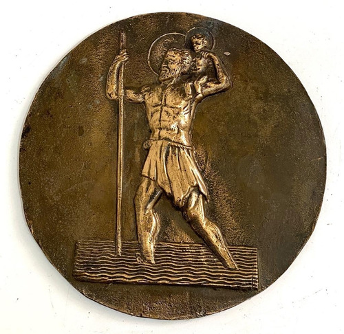 São Cristovão - Medalhão De Bronze