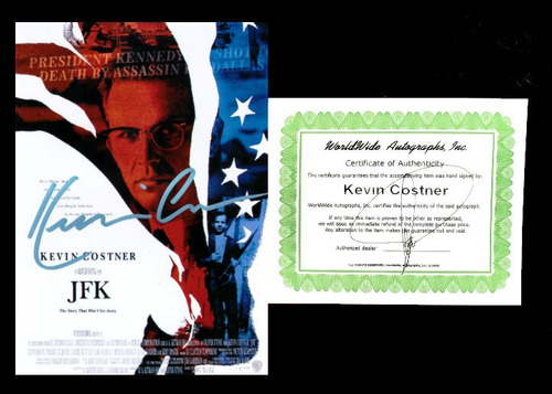 Kevin Costner Jfk Usa Jim Garrison Autógrafo En Foto De 5x7