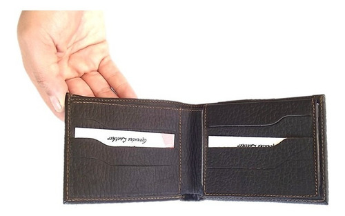 Billetera Hombre En Cuero 100% Porta Documentos Envio Gratis
