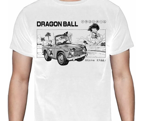 Dragon Ball - Goku Nube Bulma Auto - Polera Anime